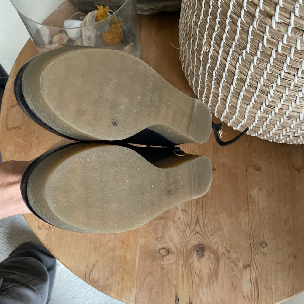 Jil Sander Black Leather Flats - Picture 3 of 6